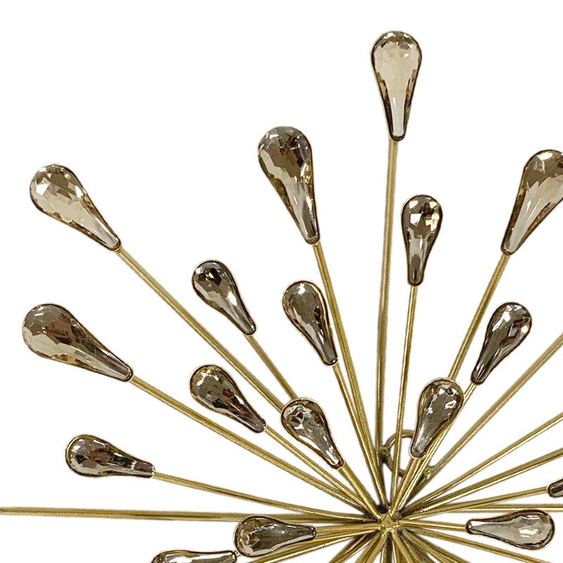 Modern Abstract Wall Decor on Metal, Gold