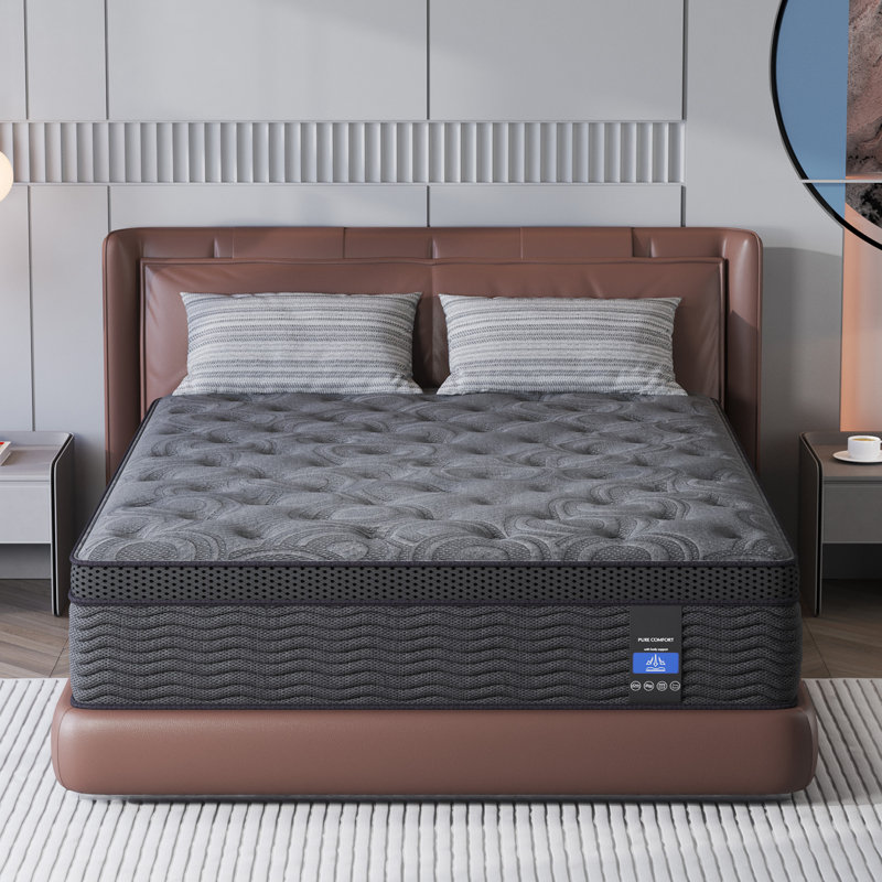 14'' Medium Hybrid Mattress with Cooling Gel Memory Foam Pocket Springs Bed in a Box, 14", Queen