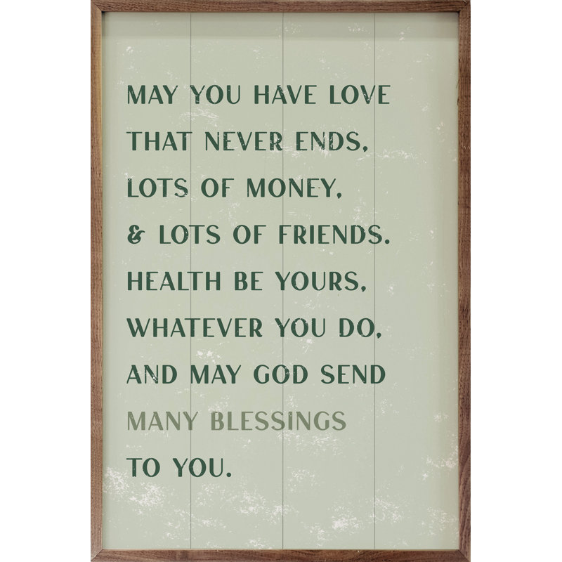 Irish Blessings - vert, H 8 po x l 5 po x P 1 po