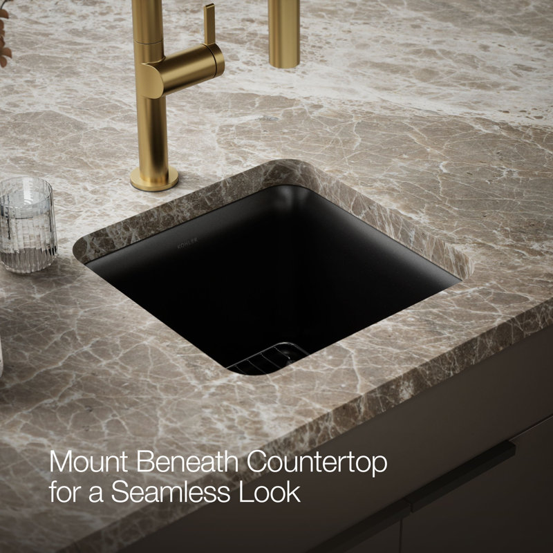 Cairn® 15 L x 15 W Neoroc® Undermount Bar Sink, Matte Black