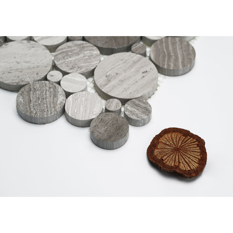 Carrelage mosaïque en marbre Bolle, Chêne blanc