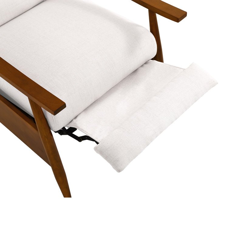 Fauteuil inclinable réglable, Beige Cotton Blend