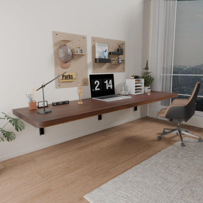 Wall Mounted Folding Table with Shelf Brackets