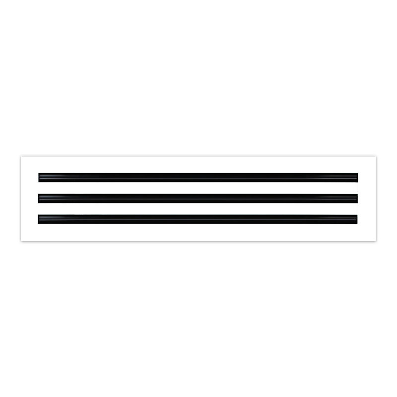 Buildmart - Couvercle de ventilation AC moderne 25 x 6 - Diffuseur à fente linéaire standard - Grille de registre / Taille: H 2 po x l 6 po x L 25 po