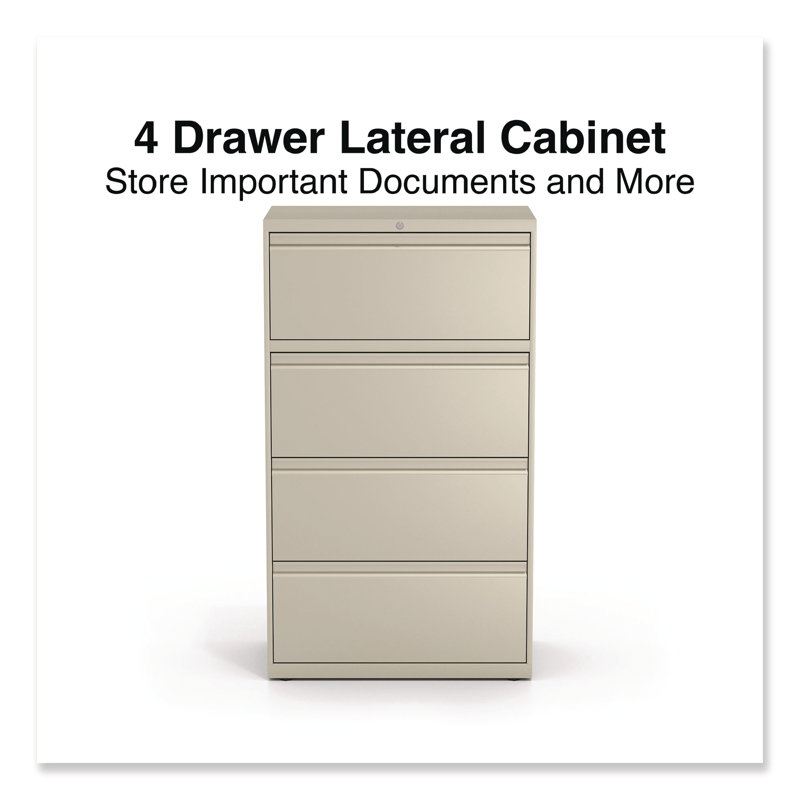 Putty 30'' Wide Lockable 4-Drawer Steel Legal File Cabinet