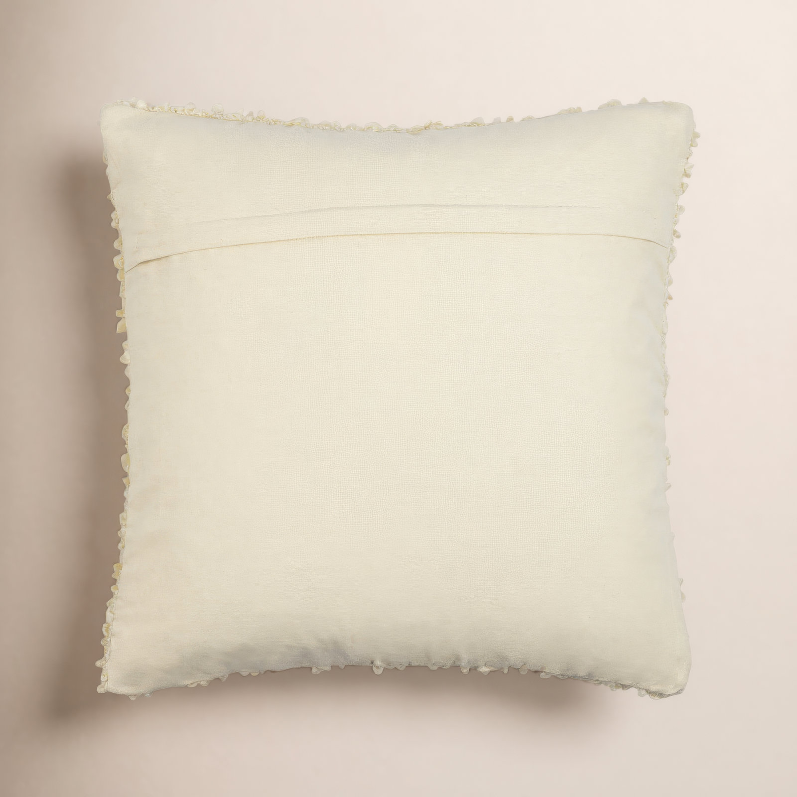 Anella 22" x 22" Pillow Cover, 18"H x 18"W, Beige, Down