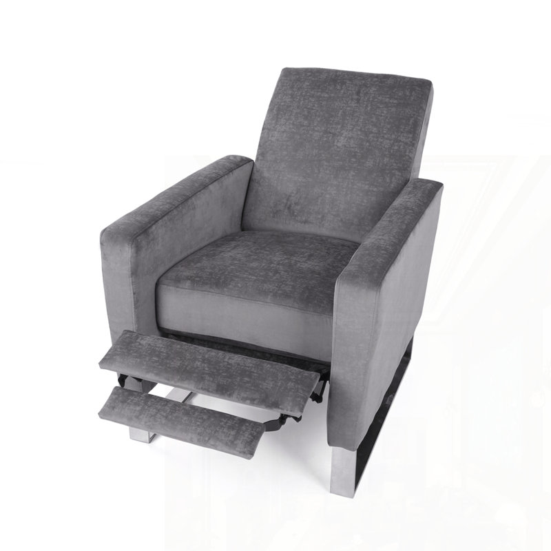 Fauteuil inclinable en métal, Tissu gris
