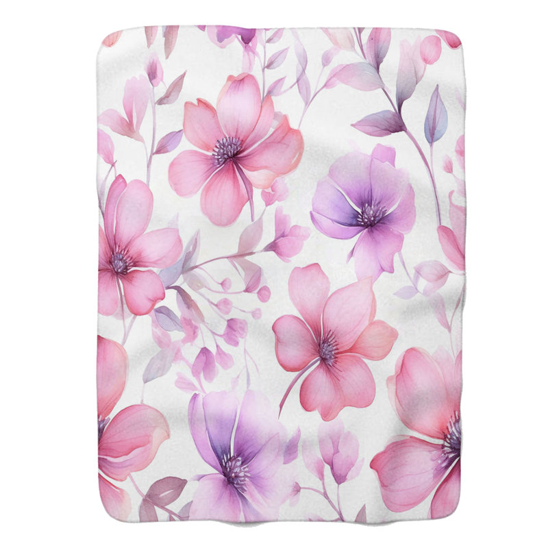 Rosy Bloom - couverture de qualité supérieure 1 pièce, Grand lit