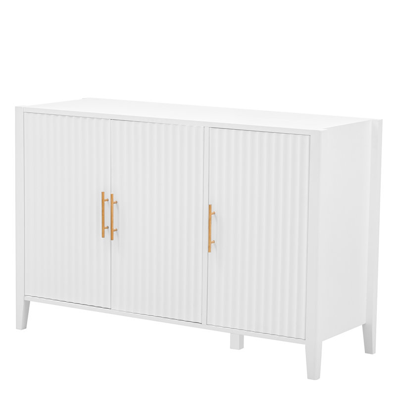 Armoire à trois portes avec poignées en métal - Ajoute du charme aux couloirs, entrées, salons, salles d'étude, rangement spacieux idéal pour l'unité fonctionnelle
