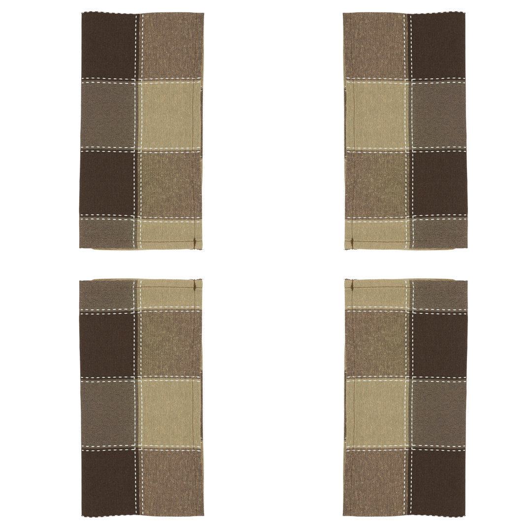 Sam Cotton Plaid Square Napkin Millwood Pines 