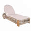 Chaise longue en osier de patio en rotin sans coussins