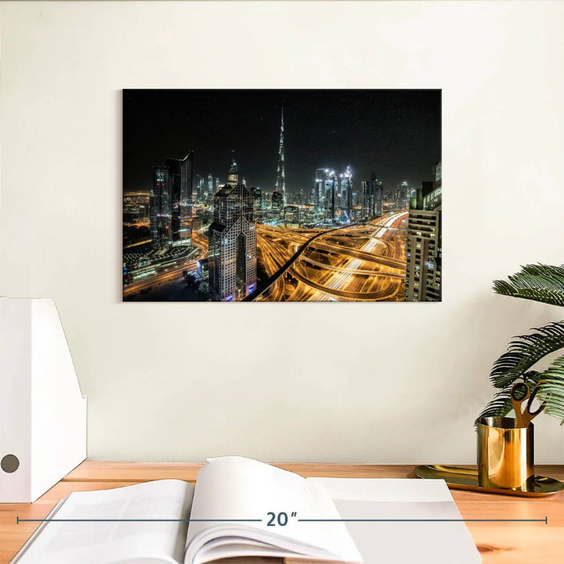Sirci Burj Khalifa et un échangeur massif à Dubaï, H 8 po x l 12 po
