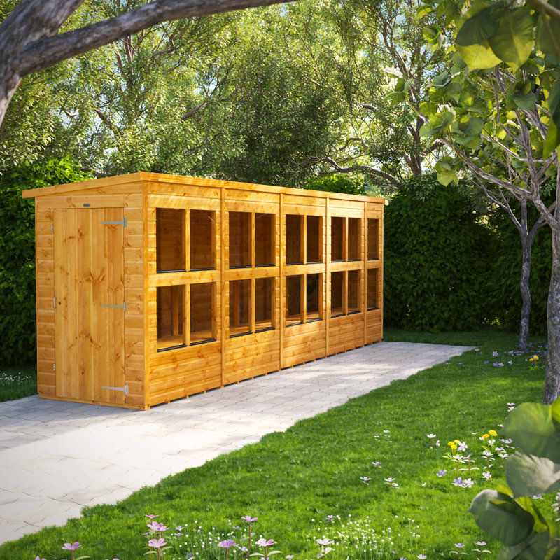 Powersheds 18 x 4ft Timber Tongue & Groove Pent Potting Shed