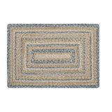 Merline Rectangle Geometric Hand Braided Area Rug in Beige/Blue