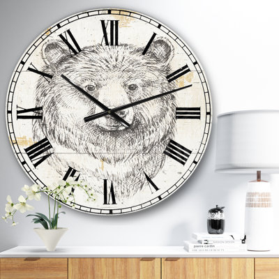 Bear Wild and Beautiful IV - Traditional wall clock