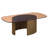 Rectangular Tawny Glass Coffee Table Brushed Bronze