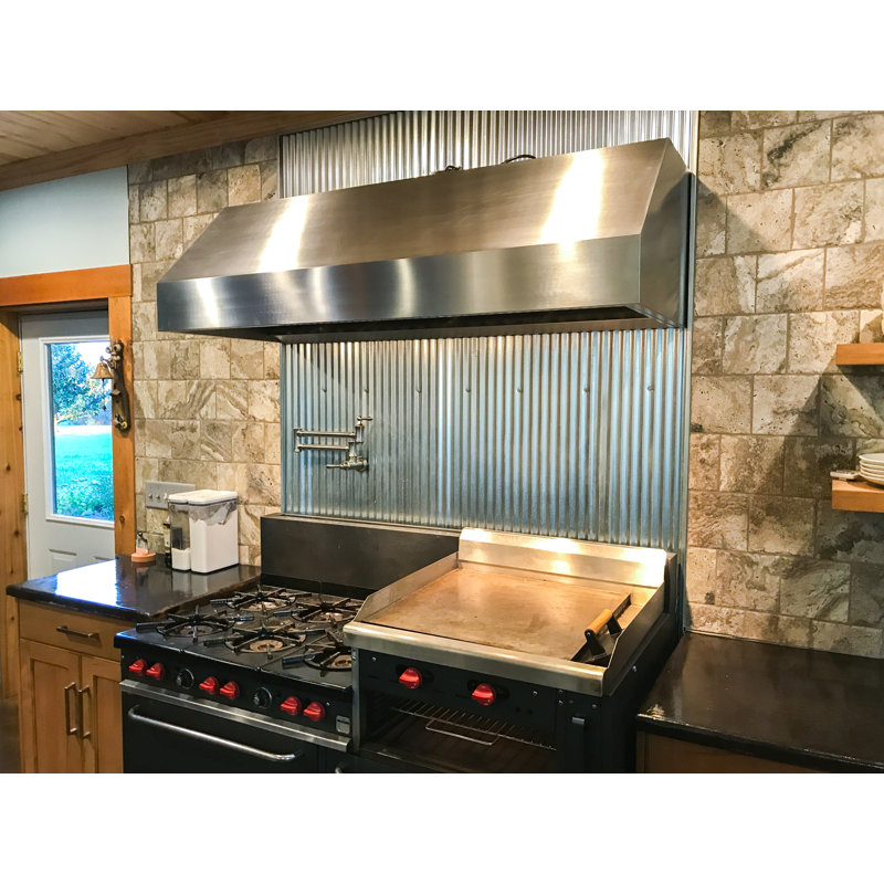 Hotte de cuisine murale à conduit 60" professionnel, Haut