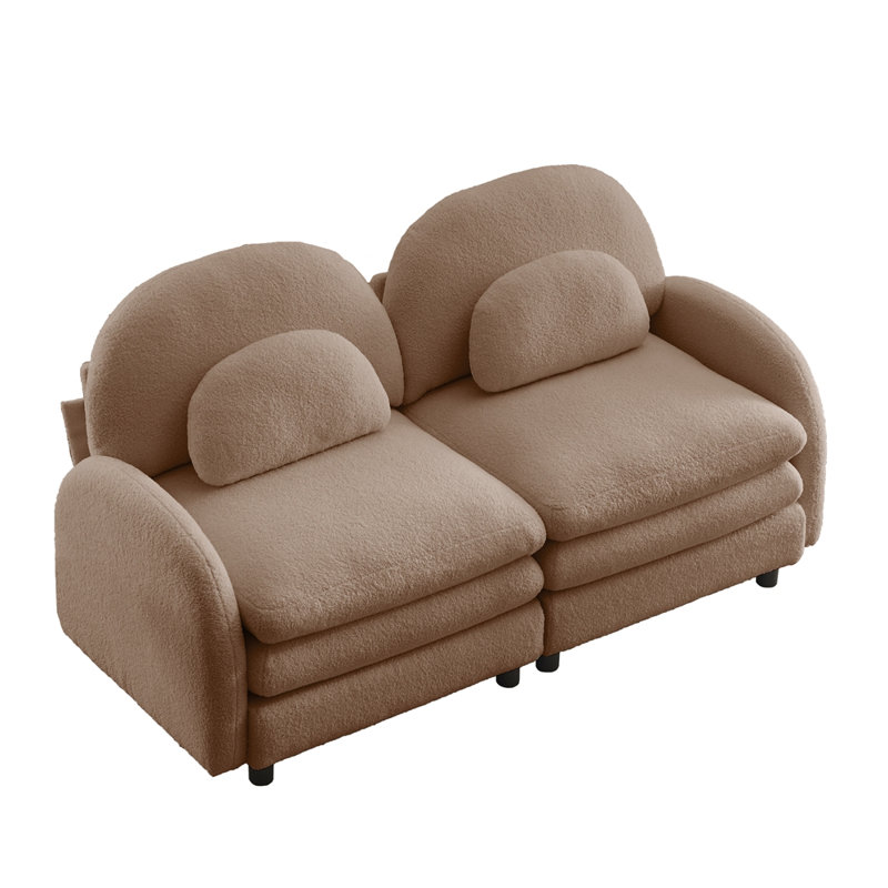 Canapé-lit Teddy, H 35,41 po x l 68,51 po x P 33,81 po, Chameau