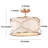 Azie 3-Light Dimmable Modern Semi-Flush Mount Ceiling Light with Fabric Drum in Dark Gold for Bedroom