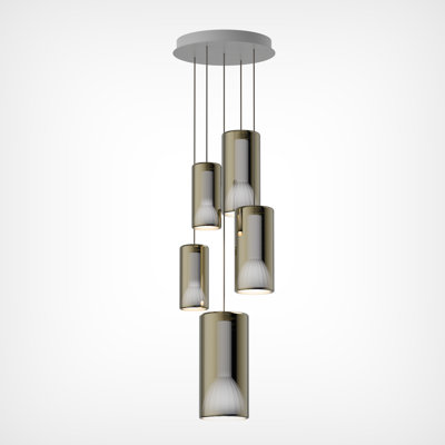 Lit Round Chandelier Pendants