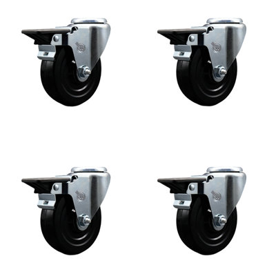 Hard Rubber Swivel Bolt Hole Caster