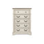 Commode 5 tiroirs Norcross, blanc antique