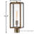 Caliana Modern 18.5" Outdoor Post Light with Large Clear Glass Panels-270308698-270374593