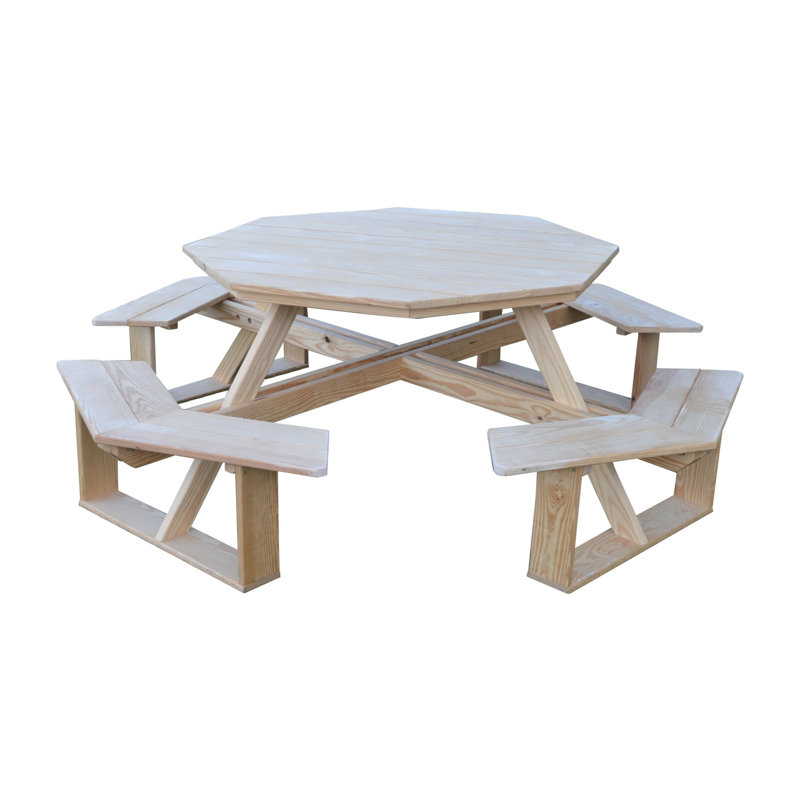 Table de pique-nique de 98 po pour 8 personnes Moe, Non, Brut
