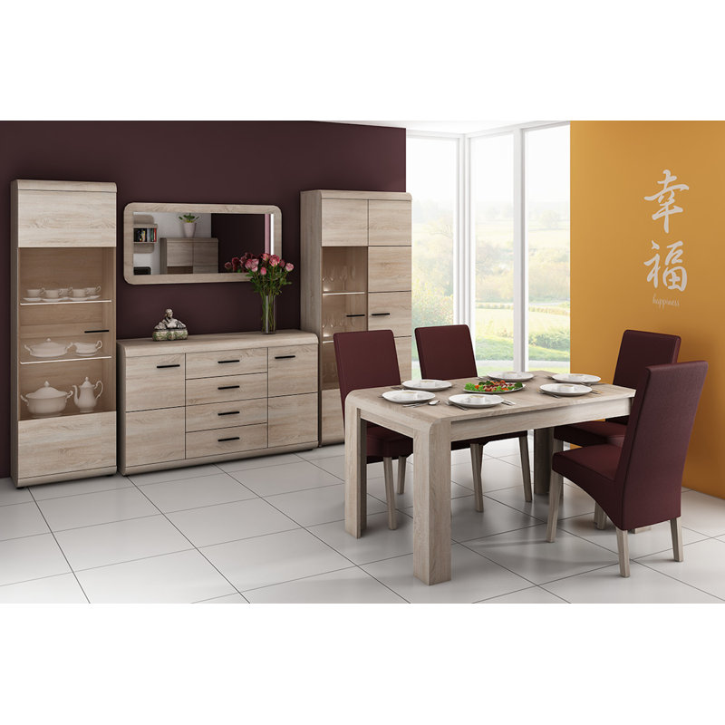 Beneduce 4 Drawer Sideboard, Light Oak