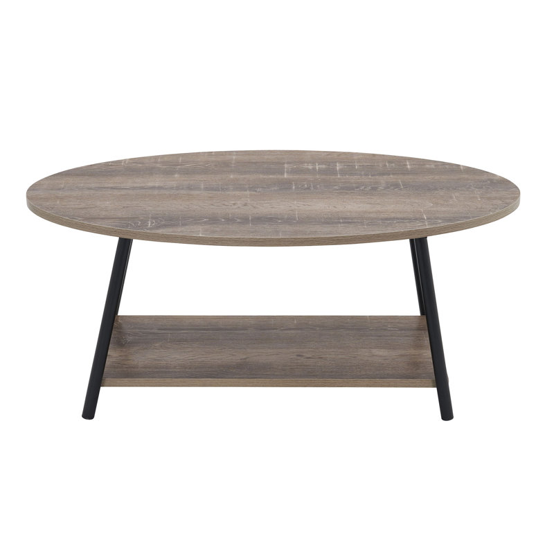 Table basse ovale à 2 niveaux Coast, Bois de frêne