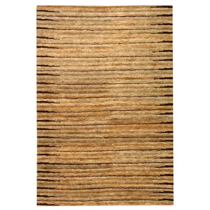 Elaine Organic Hand Knotted Jute Striped Rug