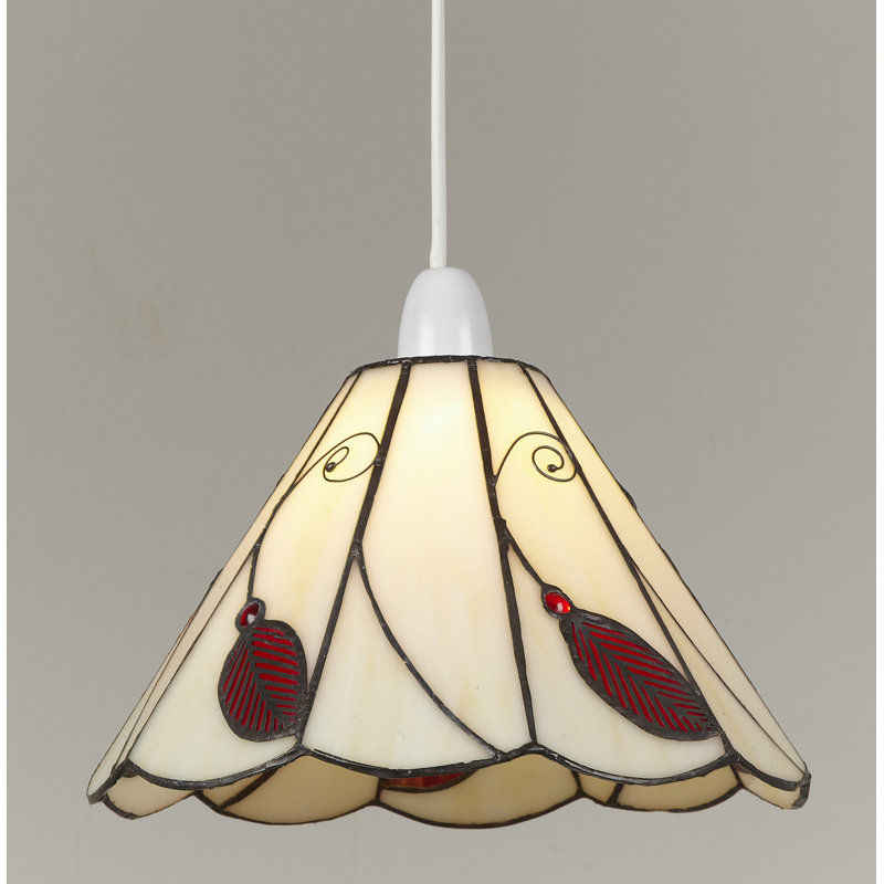 Stony Creek 15cm H Glass Bell Pendant Shade ( Screw On ), Red