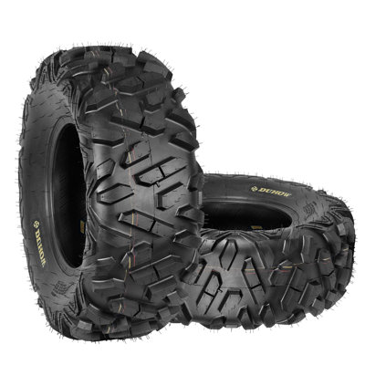 Heavy Duty 6-Ply Tubeless ATV/UTV Tires Set of 2 – All Terrain for Mud, Sand, Dirt, Snow, Trail, Street – Fits Quad, 4 Wheeler, Work, Tracking, Recreation – AT26X9-12