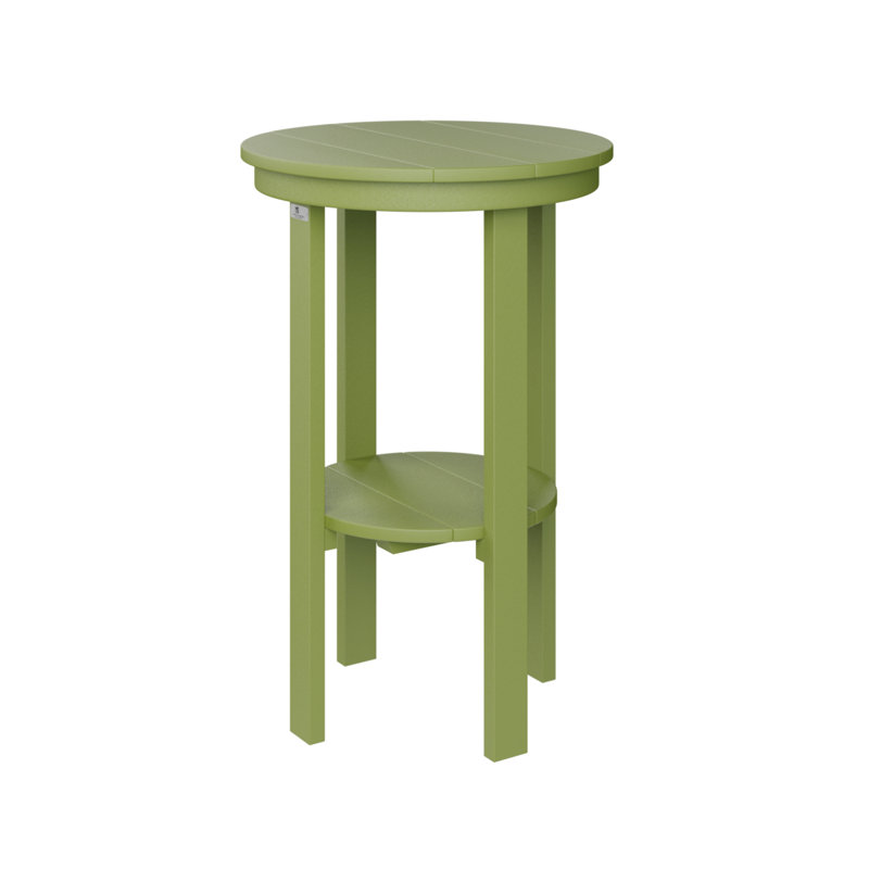 Outdoor Round End Bar Table, Kiwi Green