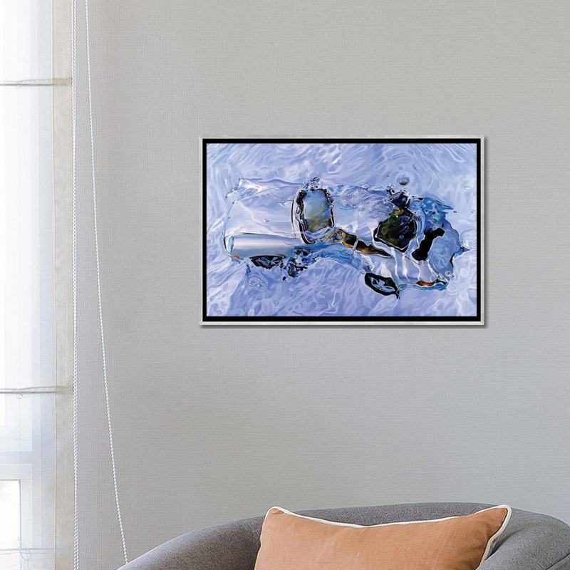 " Chlorine V " by Marcello Petisci, 18" H x 26" W x 1.5" D, No Mat, Silver Framed Canvas