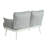 Mariano Steel Loveseat And Table-36793351-36793350