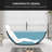 71" Freestanding Tub Solid Surface Freestanding Soaking Bathtub(White Inside And Black Outside)
