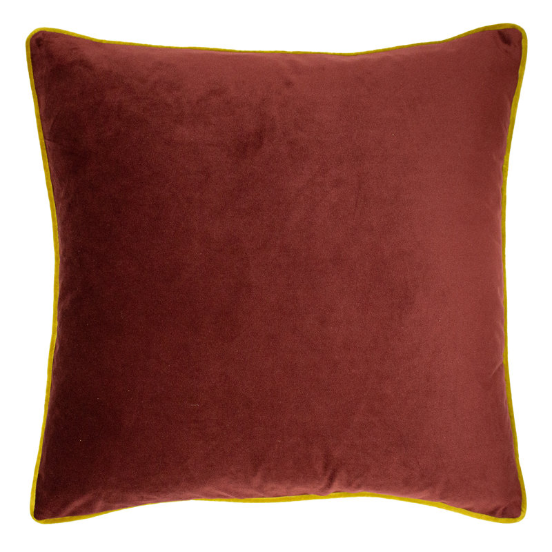 Geometric Rectangular Cushion, Burgundy/Gold