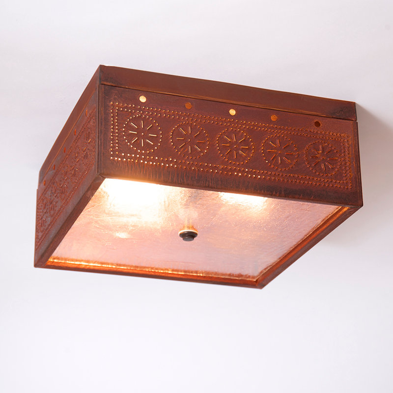 Kiser Flush Mount, Rustic Tin