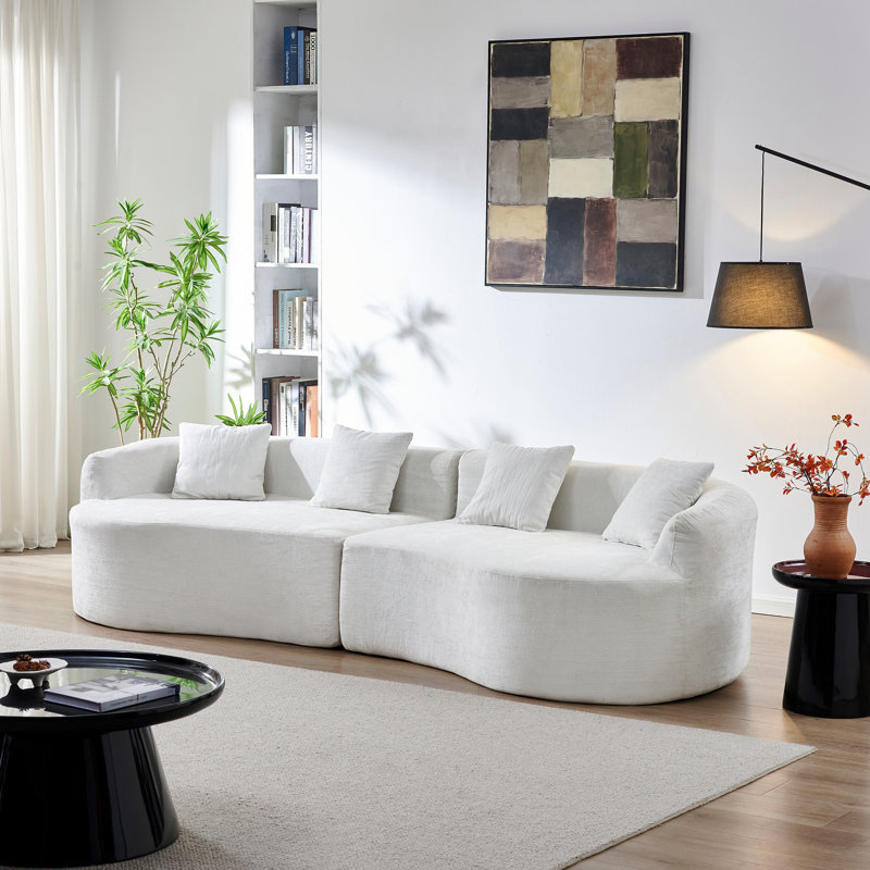 Canapé beige pour salon, 111,02 po L, Beige