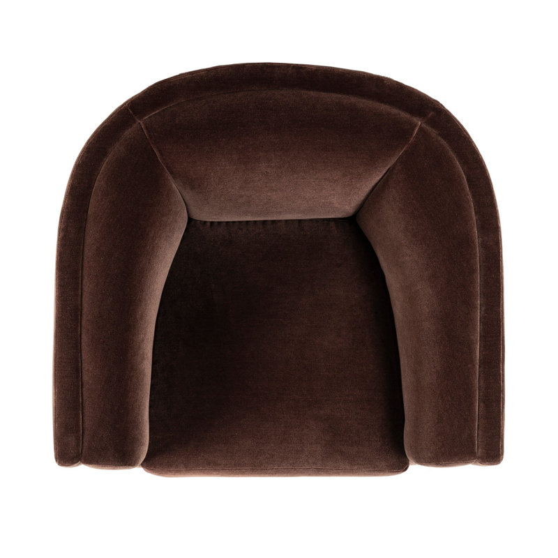 Presley Upholstered Swivel Chair, Monte Chocolate