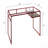 Glass Top & Red Finish Writing Desk