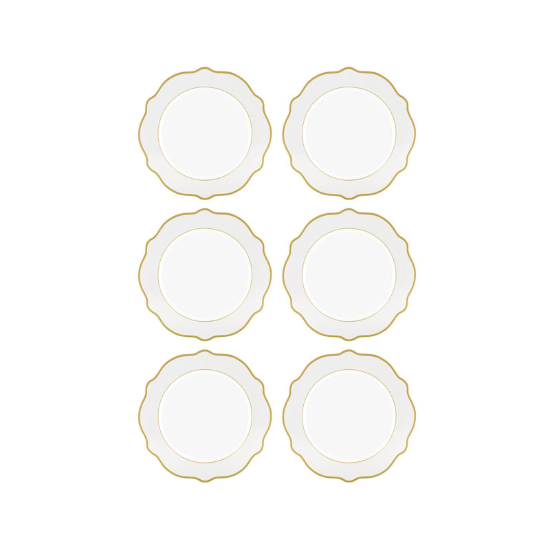 Ensemble d'assiettes à dessert (6 pièces), Blanc