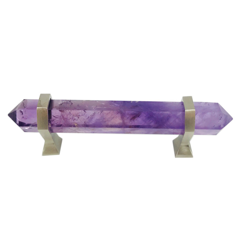 Bar / Handle Pull, Satin Nickel/Purple, 3"