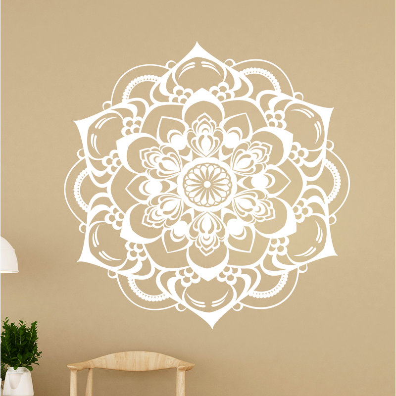 Adhésif décoratif mandala, Blanc, H 20 po x l 22 po