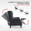 Fauteuil inclinable rembourré avec accoudoirs manuels en bois massif chauffant-397452450