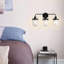 3 lumières avec abat-jour en verre transparent, applique moderne, luminaire d'intérieur industriel pour salle de bain, salon, chambre à coucher, évier de cuisine, douille E26, [sans ampoule]-1006834930