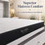 Lit escamotable Daisy de Night & Day Furniture avec matelas en mousse mémoire de 15 cm (6 po), format Queen, blanc
