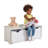 Nantucket Wooden Storage Bench with Three Bins-9598583