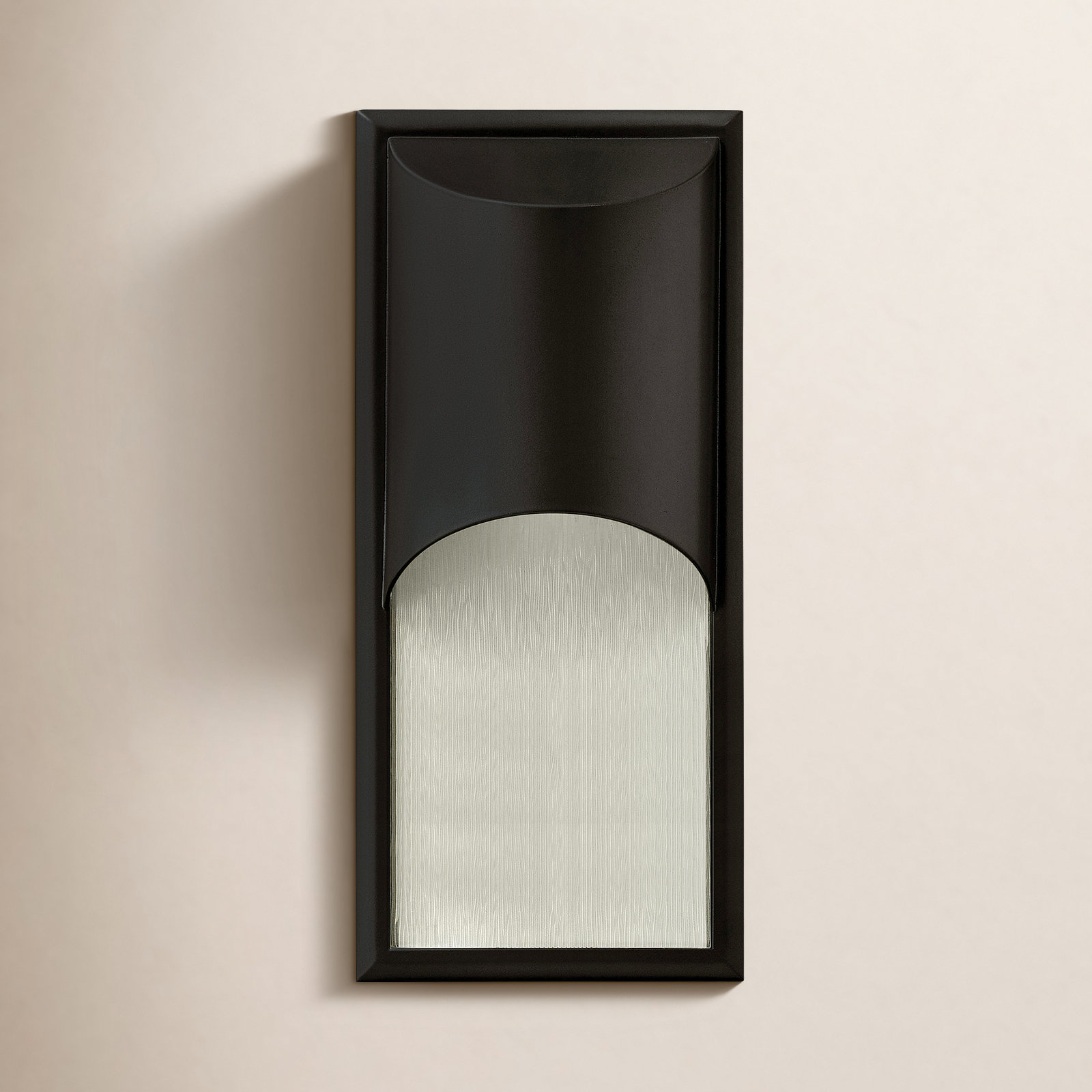 Aurore Outdoor Wall Lantern, Satin Black, MED